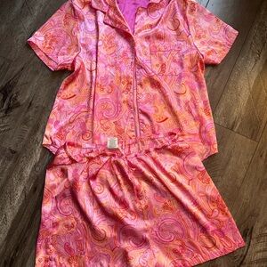 Delicates Pink and Orange Paisley Set